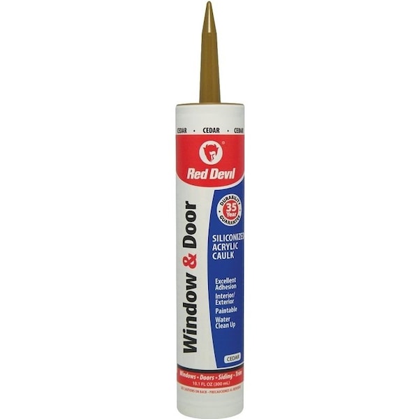 Red Devil 0 Siliconized Acrylic Caulk, Cedar, 20 to 180 deg F, 101 floz Cartridge 84630 - main