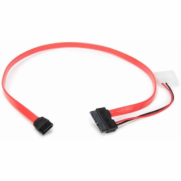 Rocstor PREMIUM 20IN 51CM SLIMLINE SATA TO SATA WITH LP4 POWER CABLE ADAPTER, SUPPORTS Y10C868-RD - main