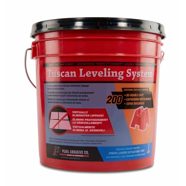 Pearl Tuscan Leveling System Bucket of 200 Caps TLSCAP200 - main