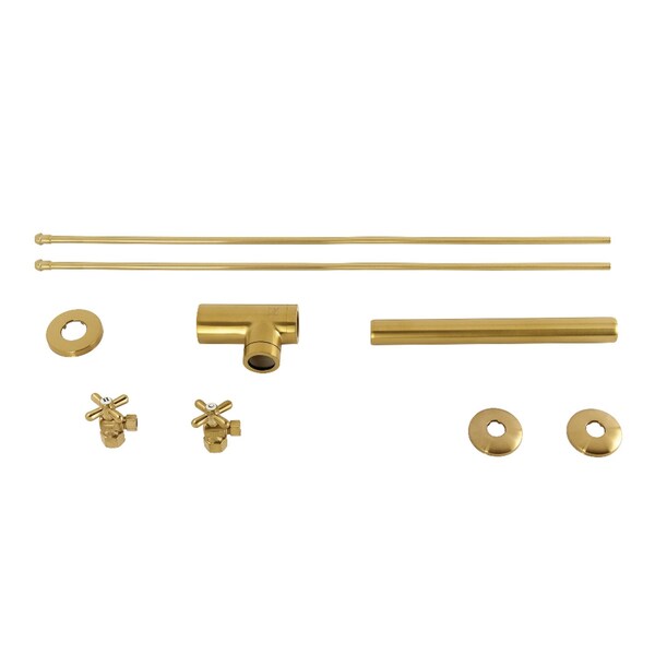 Kingston Brass Plumbing Sink Trim Kit with Bottle Trap, Brushed Brass KPK807P - main