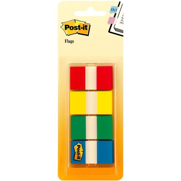 3M Post-It, Page Flags In Portable Dispenser, Assorted Primary, 160 Flags/Dispenser 680RYGB2 - main