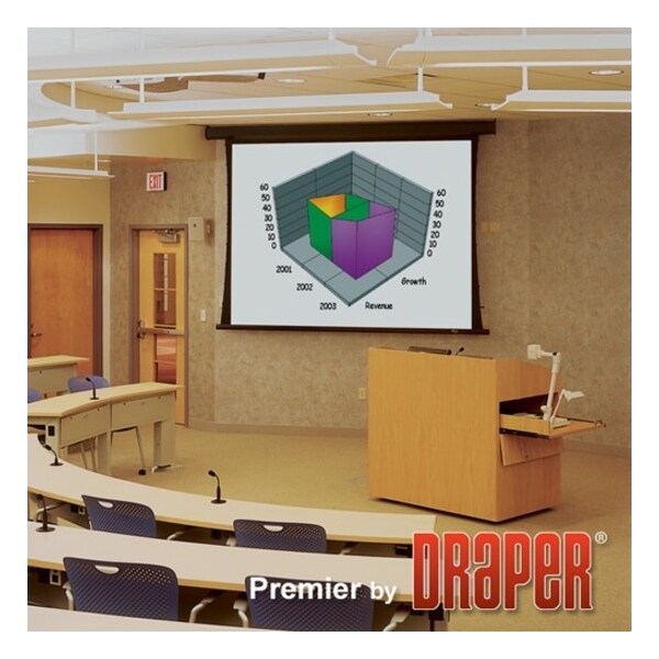 Draper Draper Premier 109" Electric Projection Screen - 16:10 - Grey XH600V - 57.5" x 92" - Wall/Ceiling Mount 101647Q - main