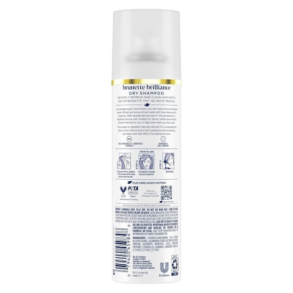 Dove Brunette Brilliance Advanced Dry Shampoo, 5 Ounce, 12PK 64777101 - main