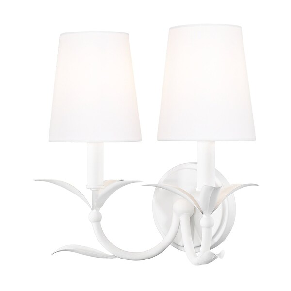 Z-Lite Aslin Textured White 2 Light Wall Sconce 830-2S-TXWH - main
