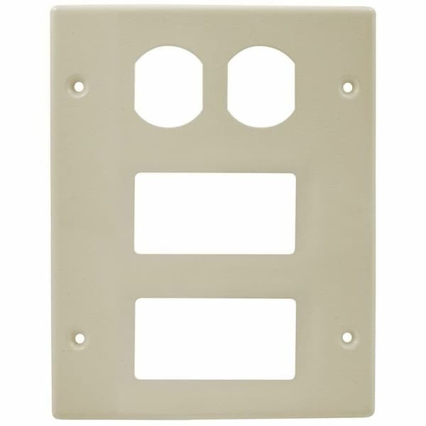 Hubbell Wiring Device-Kellems Cover Plate Raceway, HBL6750 Series, 6-3/4 in W, 0.2 in H, 5.43 in L, Ivory HBL6747BRRIV - main