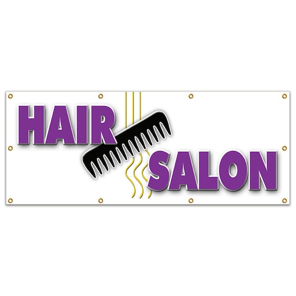 Signmission HAIR SALON BANNER SIGN styling beauty cuts signs barber haircut B-96 Hair Salon - main