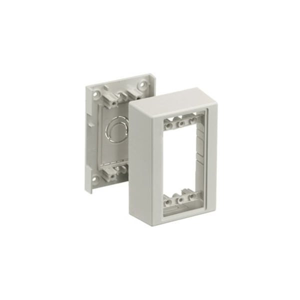 Hubbell Wiring Device-Kellems Hubbell 1 Gang Standard Station Mounting Box - 1-gang - Office White PDB12S - main