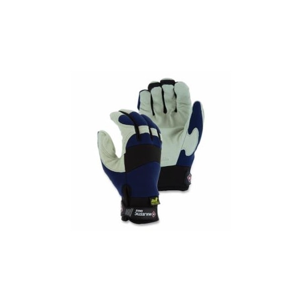 Majestic Winter Lined Thinsulate Bald Eagle Pigskin Mechanics Gloves, Pigskin/Neoprene, 12PK 472-2152T/11 - main