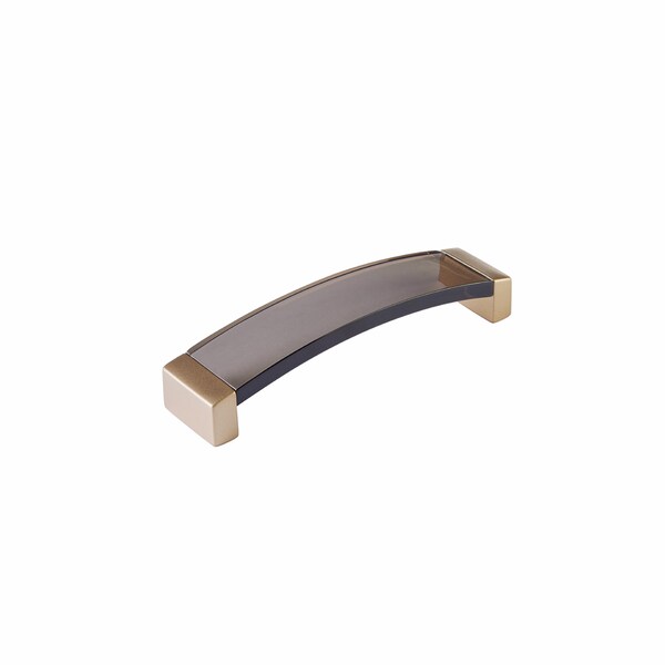 Schaub 5-1/16in Center to Center Positano Arch Smoke Cabinet Pull Signature Satin Brass Finish 320-SSB-SM - main