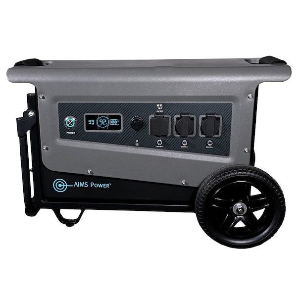 Aims Power All in One Solar Battery Power Box, 5.12kWh Battery 3kW Pure Sine Inverter Charger 1400W Solar Input AIO-3KWH3600W - main