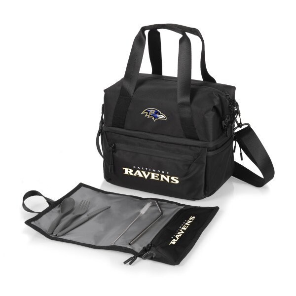 Picnic Time Family Of Brands NFL Baltimore Ravens - Tarana Recycled Lunch Bag Cooler with Utensils 515-01-179-034-2 - main