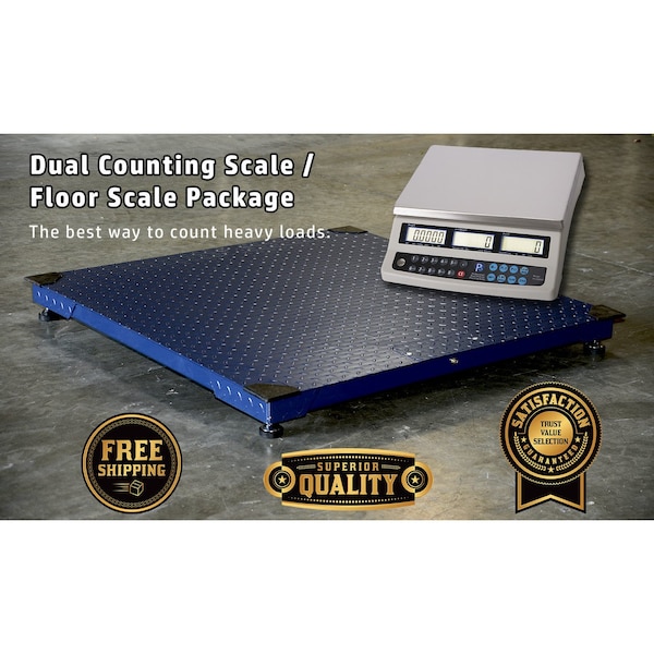 Prime Systems New 10,000x1lb Floor Scale with PS-C60KDN Dual Counting Scale Package 48x48 CS-2010-60KDN+60x84_0 - main