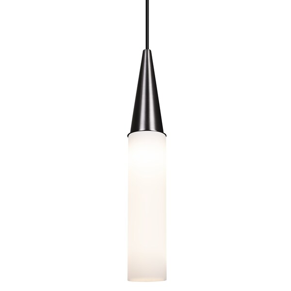 Besa Lighting Besa Metro 16 Pendant, Opal Matte, Black Finish, 1x 9W MAX E26 Base 1JT-METRO16-LED-BK - main