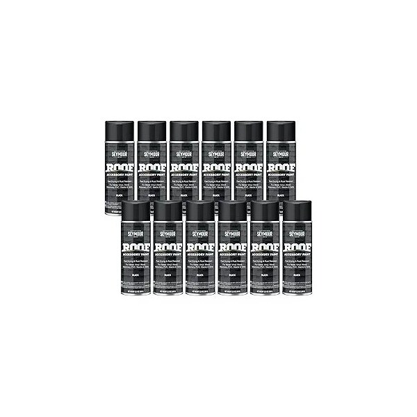 Seymour Midwest Roof Accessory Paint, Flat Black net 12 oz., 12PK 161706 - main