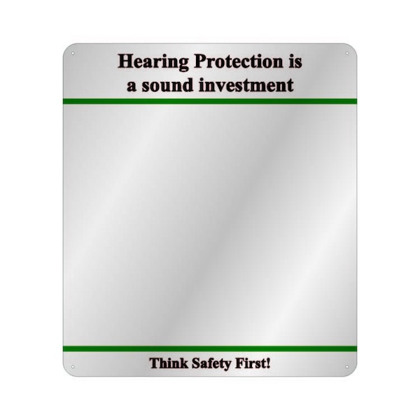 Se-Kure View 16'' X 19'' H ''Hearing Is A Sound Investment'' Mirror, Green DM904G - main