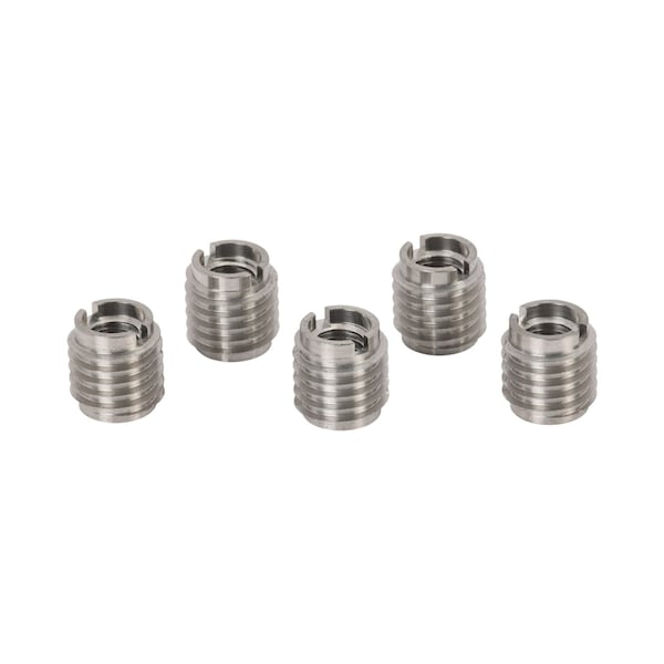 Zoro Select Knife Thread Insert, 3/8"-16 Int Thrd Sz, 5/8 in L, 1/2 in Dia., 18-8 Stainless Steel, Plain, 5 PK 400-6-CR-PK5 - main