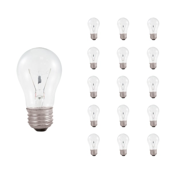 Bulbrite Incandescent A15 Medium Screw Base E26 Light Bulb, 40W, Clear, 20PK 860857 - main