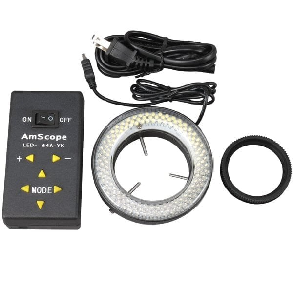 Amscope 64 LED Lighting-Direction-Adjustable Microscope Ring Light + Adapter LED-64A - main