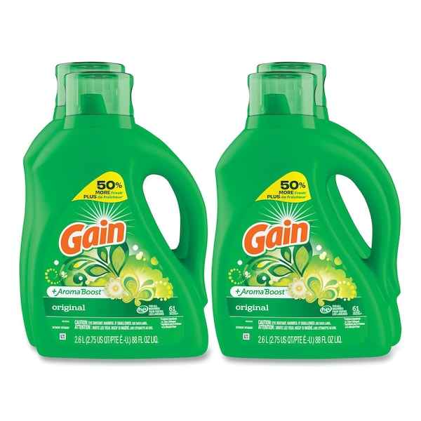 Gain Liquid Laundry Detergent, Original Scent, 88 oz Pour Bottle, 4PK 80745070 - main