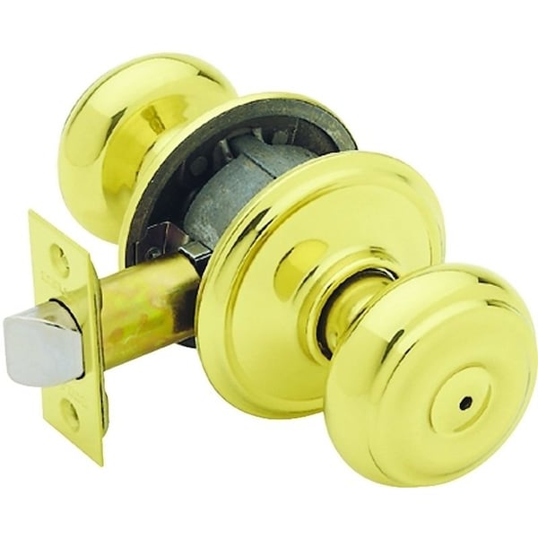 Schlage Georgian Series F40 GEO 605 Privacy Door Knob, Brass, Brass F40GEO605 - main