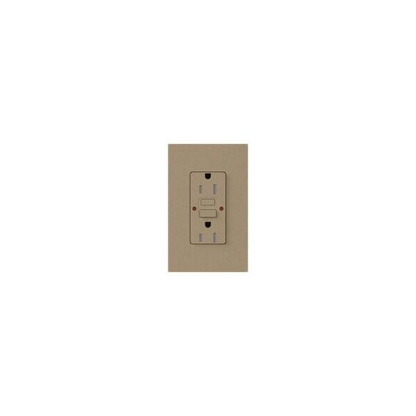 Lutron 15A Satin Colors Self-Test GFCI Receptacle, Mocha Stone SCR-15-GFST-MS - main