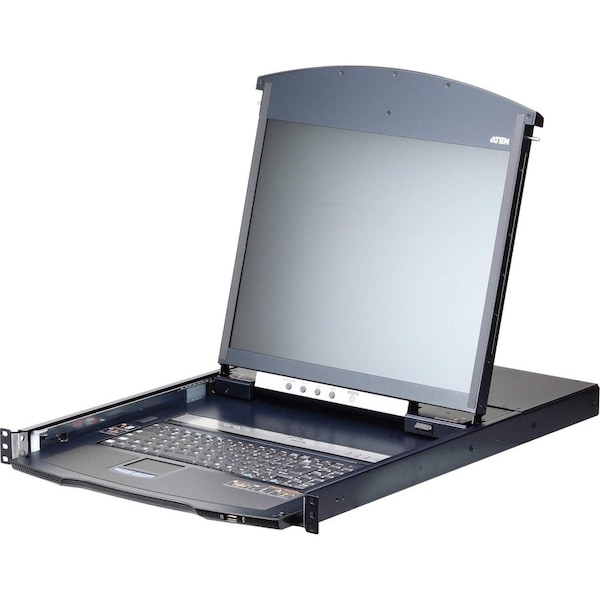Aten 8-PORT CAT 5 DUAL RAIL LCD KVM OVER IP SWITCH 1 LOCAL / 1 REMOTE USER ACCESS KL1108VN - main