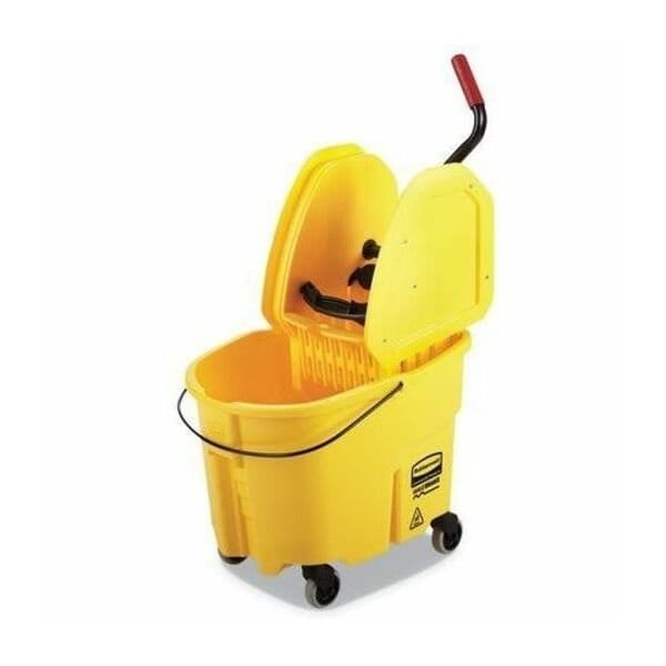 Rubbermaid Commercial Down-Press Wringer Mop Bucket and Wringer Combination, Yellow FG757788YEL - main