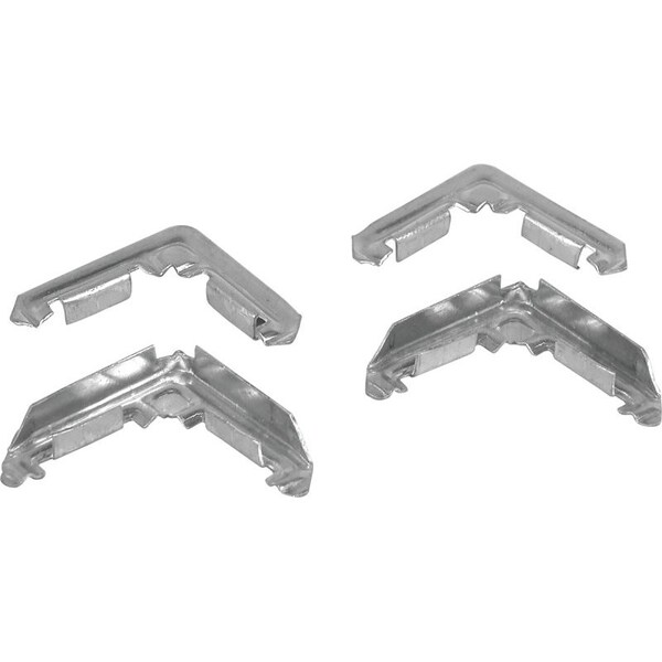 Make-2-Fit Miter Cut Screen Frame Corner, Aluminum, Mill, For PL14059, PL14062, PL14061 Frame PL 14282 - main