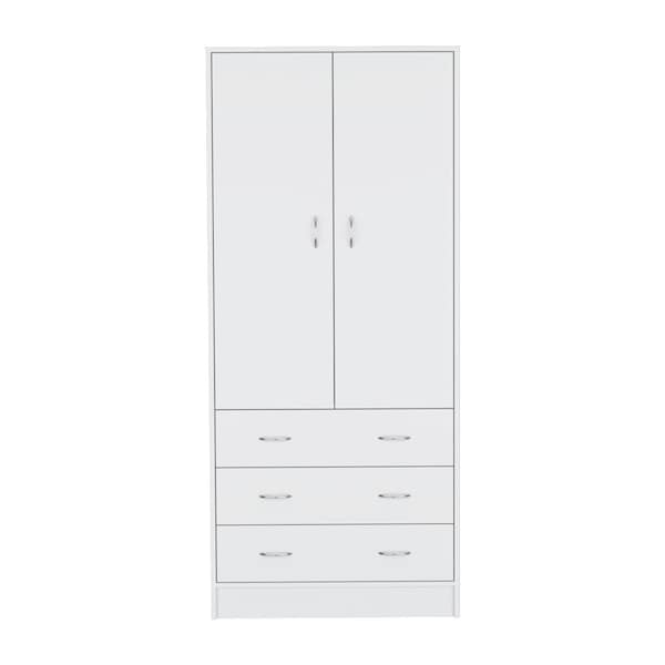 Homeroots 19in White Wood Corner Accent Chest 732031 - main
