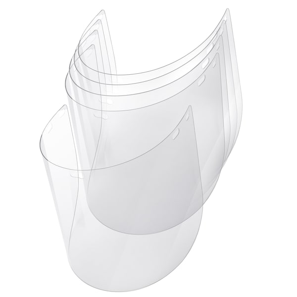 Safe Handler Replacement Face Shields Clear Polycarbonate Visor, (5-Pack) BLSH-ES-RFS-5 - main