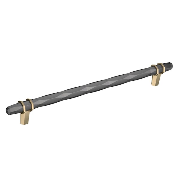 Amerock London 10-1/16 in 256 mm Center-to-Center Black Chrome/Golden Champagne Cabinet Pull BP36664BCRBBZ - main
