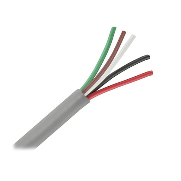 Pacer Unshielded 5 Conductor Cable - 25ft - 18/5 AWG - Green, Brown, White, Black, & Red M18/5-25 - main