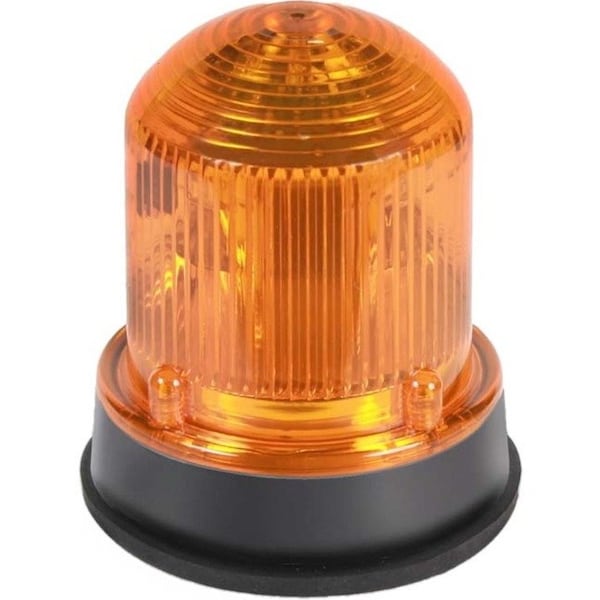 Edwards Signaling Warning Light, Amber, 12W Halogen, 120V AC, 65 FPM, 3 1/4 in Dia. 125HALFA120A - main