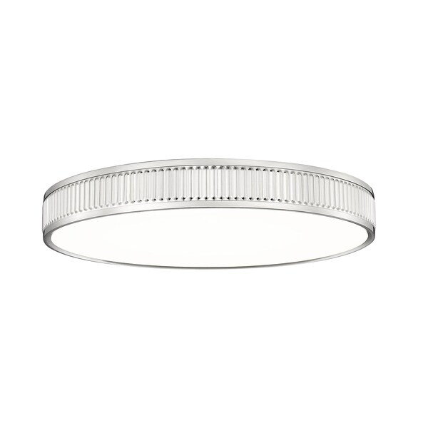 Z-Lite Stari 1 Light Flush Mount, Brushed Nickel, 20.75 In W 1013F20-BN-LED - main