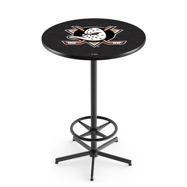 Holland Bar Stool Co 42" Black Anaheim Ducks Pub Table L216B4236AnaDks - main