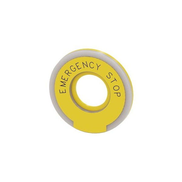 Siemens Washer round for EMERGENCY STOP mushroom pushbutton yellow 3SU1901-0BD31-0DA0-ZY19 - main