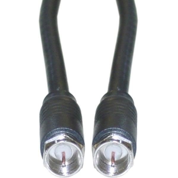 Cable Wholesale F-pin RG6 Coaxial Cable, Black, F-pin Male, 6 foot 10X4-01106 - main