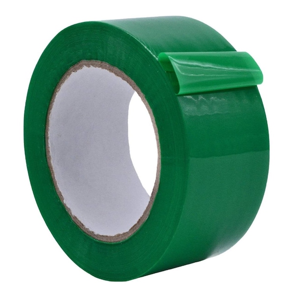 Wod Tape CSTC20WBA Carton Sealing Packaging Tape 2 Mil Acrylic Adhesive Green: 2 in. x 110 yds, 36PK WOD CSTC20WBA-02000-36-110-GRE - main