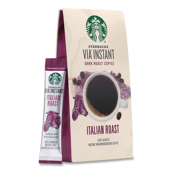 Starbucks VIA Ready Brew Coffee, 0.11 oz, Italian Roast, 96PK 12407838 - main