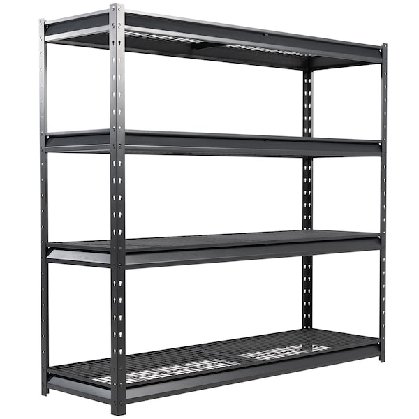 Shuntong Atlas 4-Tier 77 in.W x 24 in.D x 72 in.H 10000 lbs Heavy Duty Steel Shelving, Dark Grey 7304K - main
