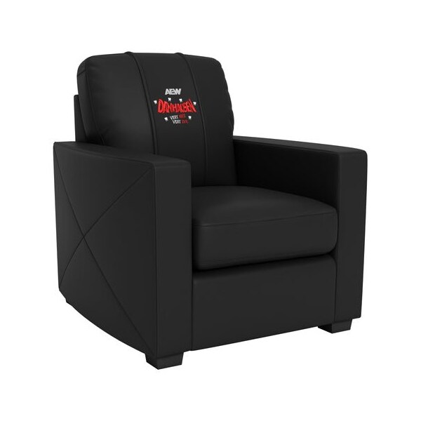 Dreamseat Silver Club Chair with AEW Danhausen Very Nice Very Evil Logo XZ7759002CHCDBK-PSAEW0008 - main