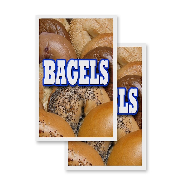 Signmission Bagels, Vinyl Decals Only 24 Inch x 36 Inch, Vinyl Decal, 2PK DSB-2436-2PACK-Bagels - main