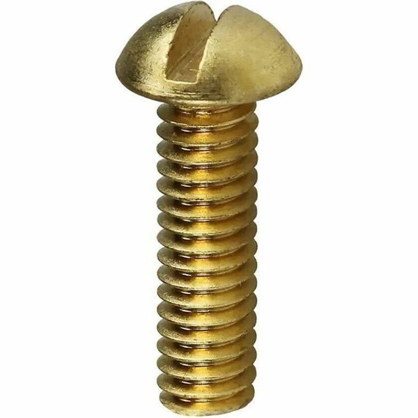 Dottie #6-32 x 1 in Slotted Round Machine Screw, Solid Brass, 100 PK RMB6321 - main