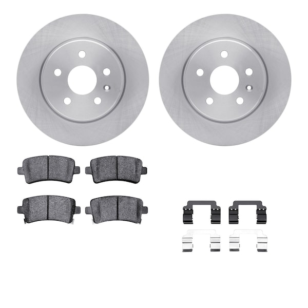 Dynamic Friction Co DFC Rotors with EURO 5000 Ceramic Brake Pads includes Hardware 6612-65076 - main