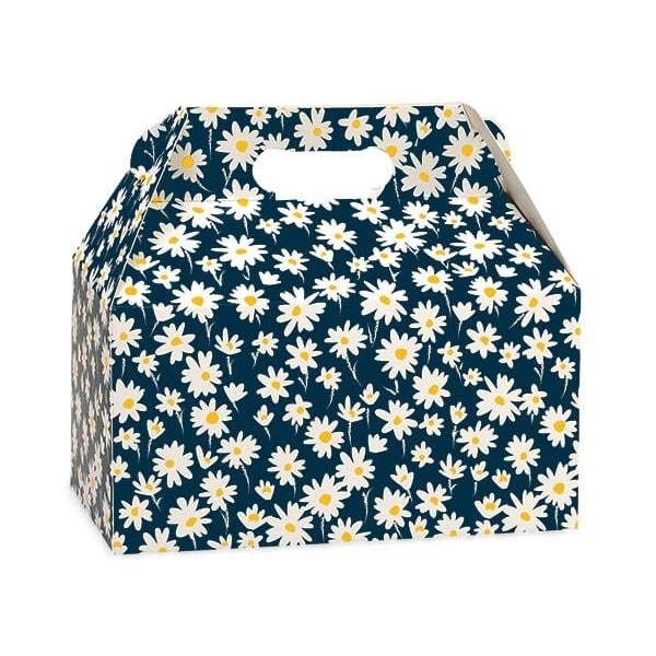 Nashville Wraps Navy Daisy Gable Boxes, 9.5x5x5, 6PK NDGB - main