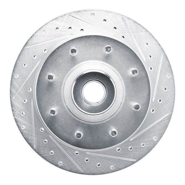 Dynamic Friction Co DFC Brake Rotor - Drilled and Slotted - Silver 631-40054R - main