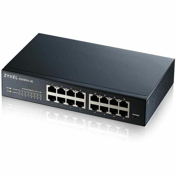 Zyxel GS1900-16 REV 03F 16-Port Gigabit Smart Managed Switch | Fanless GS190016 REV 03F - main