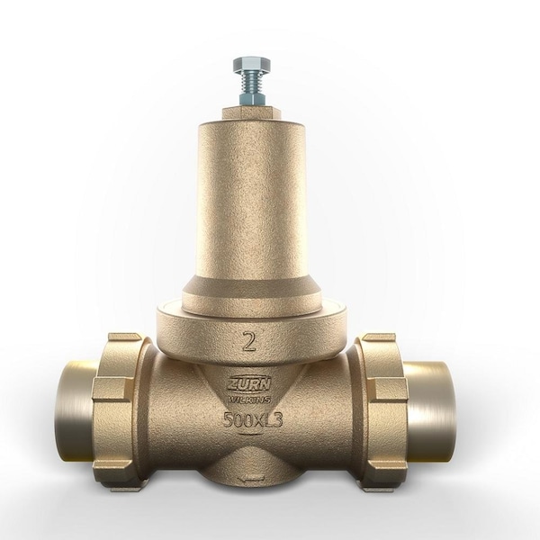 Wilkins 1-1/2in 500XL3 PRV 15-75 PSI Dbl Union Fem X Fem Copper Sweat Tap for Gauge LF 112-500XL3DUC - main