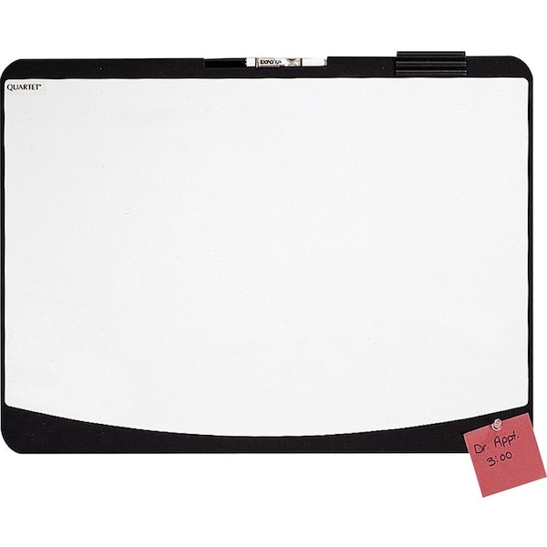 Quartet Cubicle Whiteboard 23.5"x17.5", Black 06355BK - main