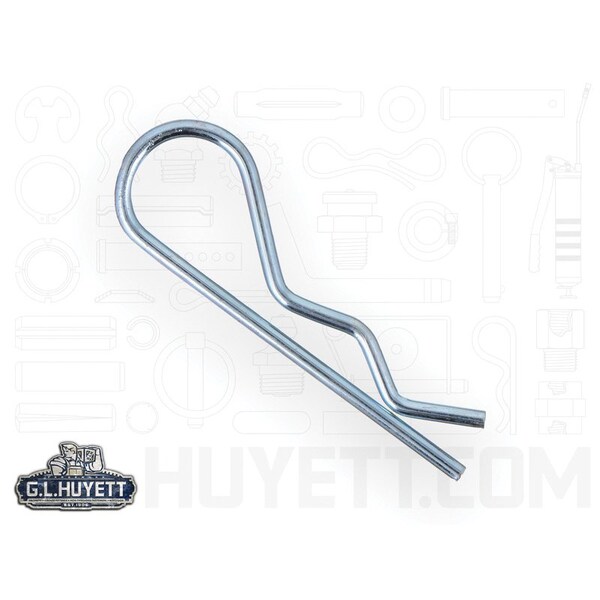 Huyett Bridge Pin, Zn Plt Spg Stl, .047 Wire Dia x .594 L x .130 In Eye Dia x Fits 1/8 to 3/16 Shft BP-221 - main